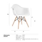 Cadeira Eames Daw - Branco - Madeira Clara