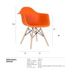 Cadeira Eames Daw - Laranja - Madeira Clara