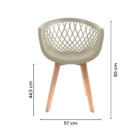 Cadeira Eames Design Wood Web Fendi