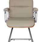 Cadeira Eames Diretor Fixa Linha Capa Em Madeira Marrom