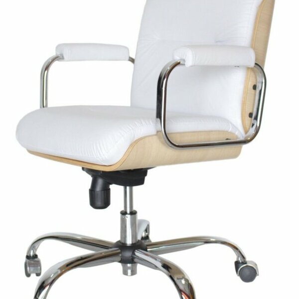 Cadeira Eames Diretor Linha Capa Em Madeira Branco Branco