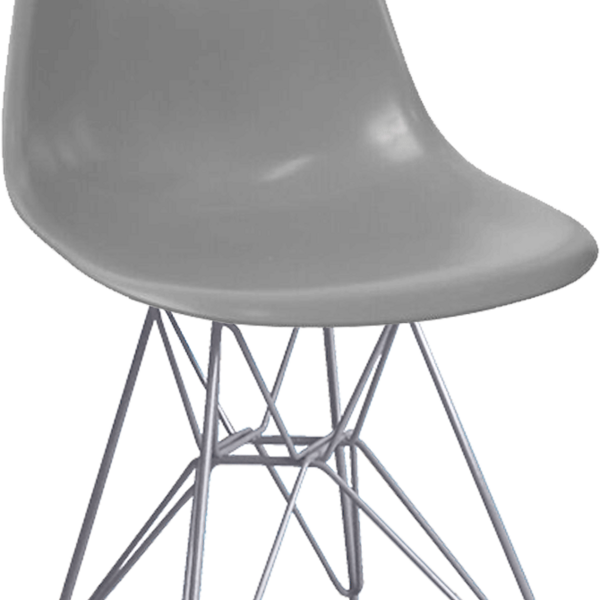 Cadeira Eames Dsr Polipropileno Base Eiffel Pintada Epoxi Div