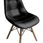 Cadeira Eames Dsw Botonê Estofada Em Facto - Facto Preto