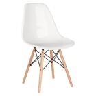 Cadeira Eames Dsw - Branco Brilho - Madeira Clara