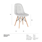 Cadeira Eames Eiffel Botonê - Cinza Claro - Base De Madeira C