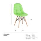 Cadeira Eames Eiffel Botonê - Verde - Base De Madeira Clara
