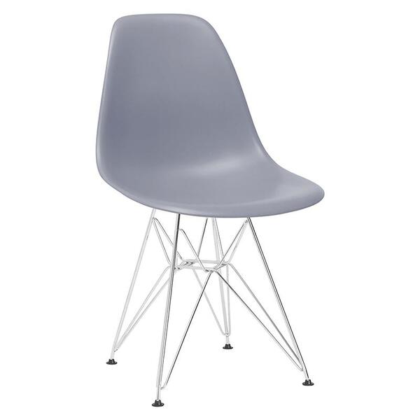 Cadeira Eames Eiffel Dkr Com Base De Metal Cromado