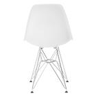 Cadeira Eames Eiffel Dkr Com Base De Metal Cromado - Branco