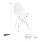 Cadeira Eames Eiffel Dkr Com Base De Metal Cromado - Branco