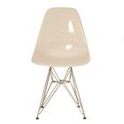 Cadeira Eames Eiffel Dkr Com Base De Metal Cromado - Off White