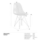 Cadeira Eames Eiffel Dkr Com Base De Metal Cromado - Off White