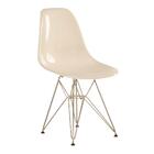 Cadeira Eames Eiffel Dkr Com Base De Metal Cromado - Off White