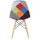 Cadeira Eames Eiffel Dsw Patchwork Com Pés De Madeira