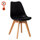 Cadeira Eames Eiffel Leda Saarinen Design Preto Para Mesa De