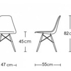Cadeira Eames Eiffel Para Refeitório Pé De Madeira
