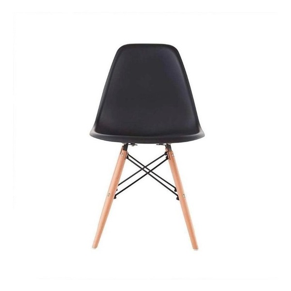 Cadeira Eames Eiffel Para Refeitório Pé De Madeira