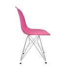 Cadeira Eames Eiffel Rosa Chiclete Empório Tiffany Base Aço C