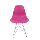 Cadeira Eames Eiffel Rosa Chiclete Empório Tiffany Base Aço C