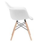 Cadeira Eames Eifflel Com Braço Daw De Madeira Com Assento Br