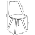 Cadeira Eames Leda Com Assento Estofado Base Madeira - Preta