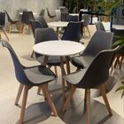 Cadeira Eames Leda Com Assento Estofado Base Madeira - Preta