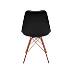 Cadeira Eames Leda Design Estofada Preta Tower Cobre