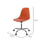Cadeira Eames Office Terracota E Cromada