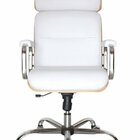 Cadeira Eames Presidente Linha Capa Em Madeira Branco Branco