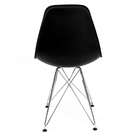 Cadeira Eames Preta - Base Eiffel Cromada