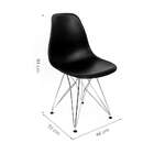Cadeira Eames Preta - Base Eiffel Cromada