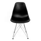 Cadeira Eames Preta - Base Eiffel Cromada