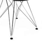 Cadeira Eames Preta - Base Eiffel Cromada