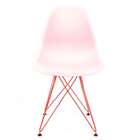 Cadeira Eames Rosa - Base Eiffel Cobre