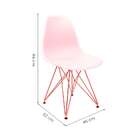 Cadeira Eames Rosa - Base Eiffel Cobre