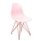 Cadeira Eames Rosa - Base Eiffel Cobre