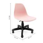 Cadeira Eames Rosa - Base Office Pretaâ