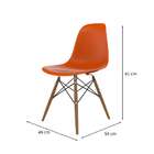 Cadeira Eames Terracota E Madeira