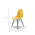 Cadeira Eames Tower Amarela E Preta