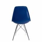 Cadeira Eames Tower Azul Bic Empório  Base Em Aã§o Cromado