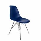 Cadeira Eames Tower Azul Bic Empório  Base Em Aã§o Cromado