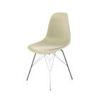 Cadeira Eames Tower Creme Empório  Base Em Aã§o Cromado