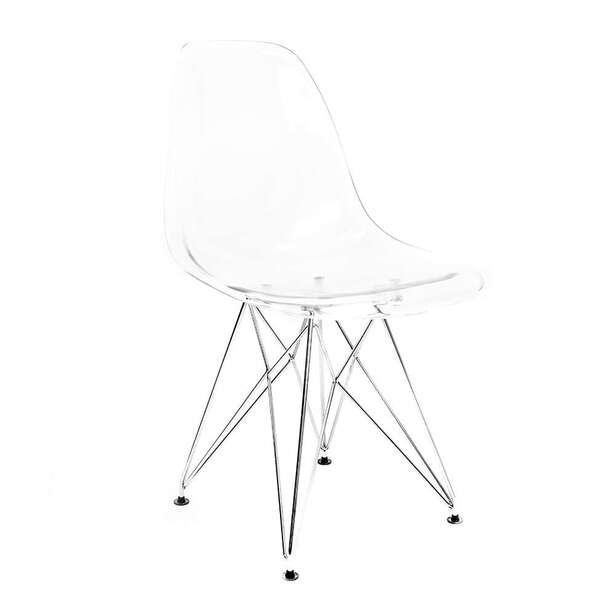 Cadeira Eames Transparente - Base Eiffel Cromadaâ