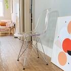 Cadeira Eames Transparente - Base Eiffel Cromadaâ
