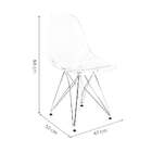 Cadeira Eames Transparente - Base Eiffel Cromadaâ