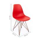 Cadeira Eames Vermelha - Base Eiffel Cobreâ