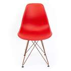 Cadeira Eames Vermelha - Base Eiffel Cobreâ