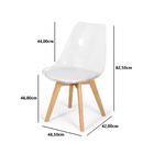 Cadeira Eames Wood Leda Acrílico Transparente - Branca