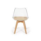 Cadeira Eames Wood Leda Acrílico Transparente - Nude