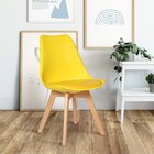 Cadeira Eames Wood Leda Design - Amarela