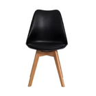 Cadeira Eames Wood Leda Design - Preta